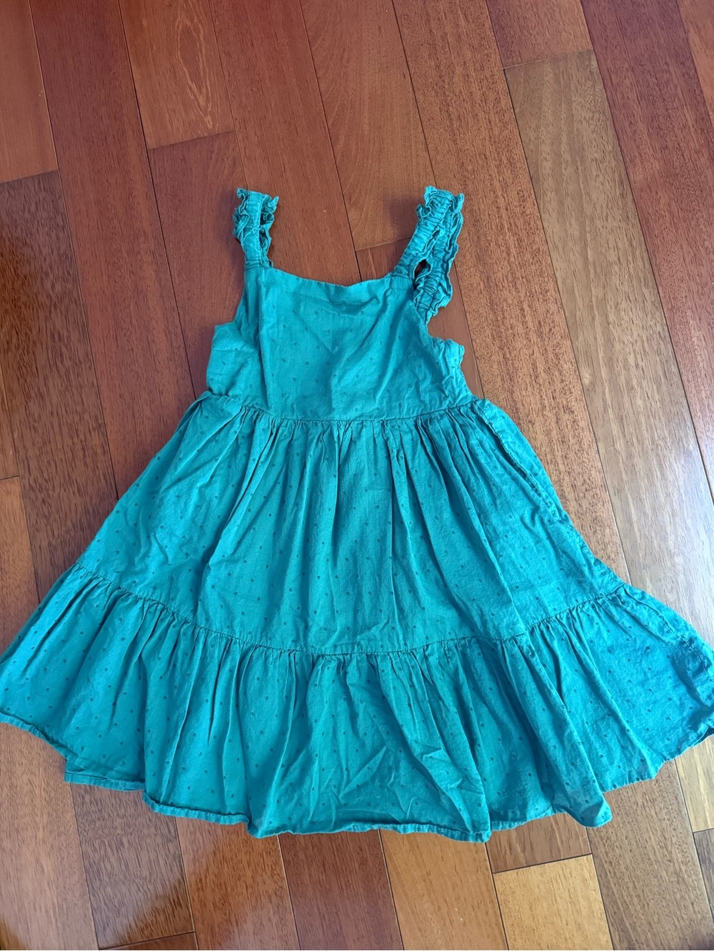 Sigrid Olsen Teal Ruffle Strap Sundress